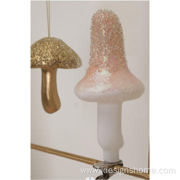 Mushroom Glass Christmas Tree Ornament